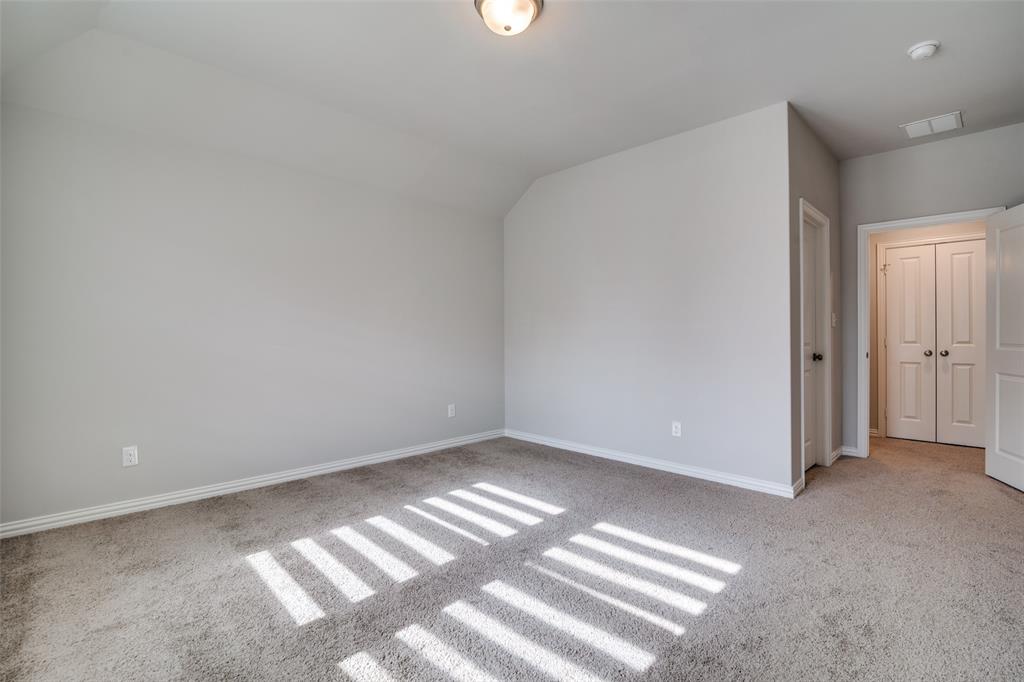 600 Arma Road Allen, TX 75002 - Photo 24 of 30 Bedroom 4 upstairs with a large, walk in closet. There is a full bath upstairs also.