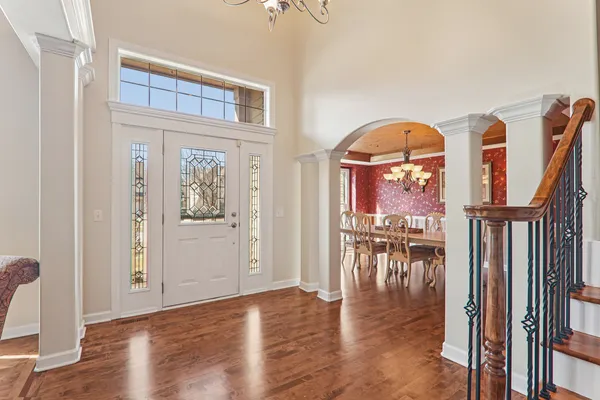 a view of livingroom with furniture and wooden floor