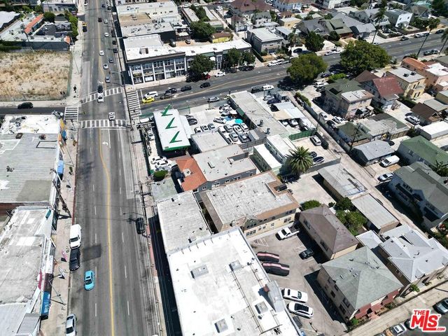an aerial view of a city