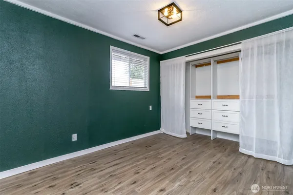 wooden floor and windows in a room