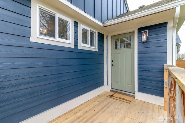 a view of front door of house