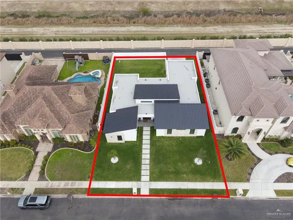 an aerial view of tennis court
