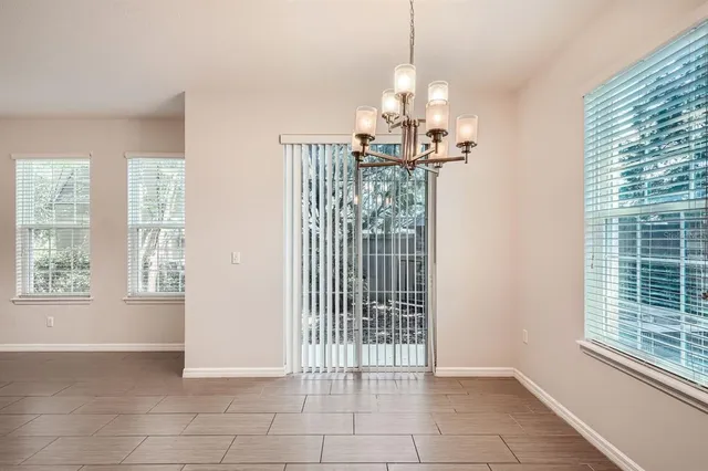 a view of a livingroom with a chandelier