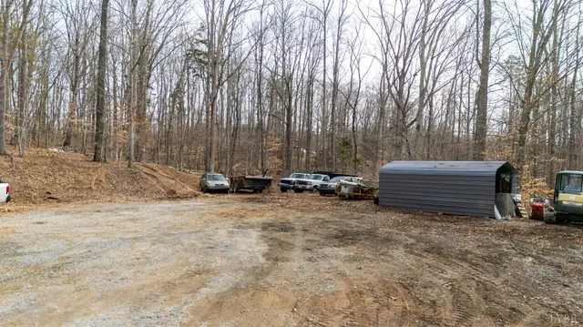 a view of an outdoor space and mountain view