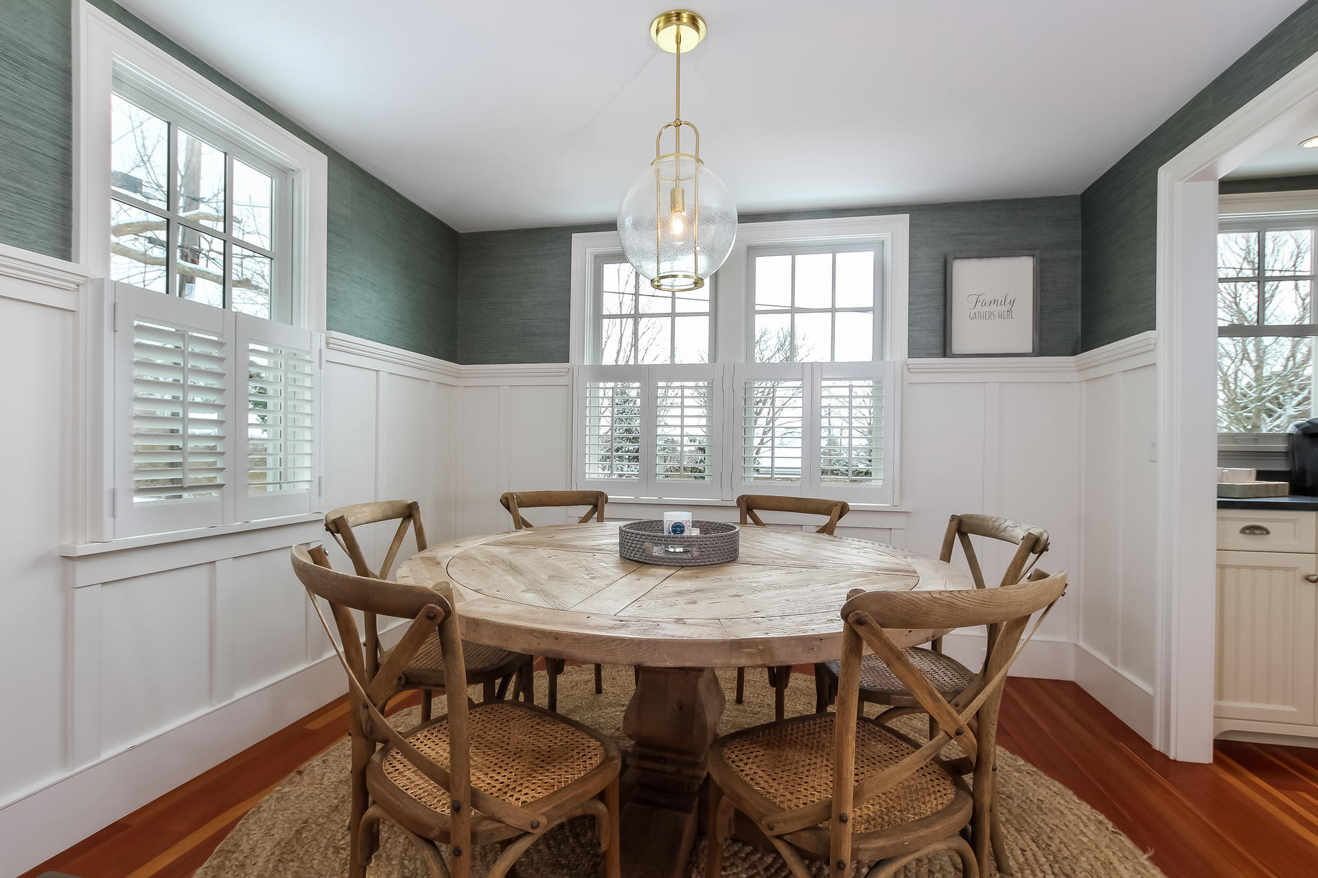 38 Mill Pond Road Chatham, MA 02633 - Photo 9 of 30 a view of a dining room with furniture window and wooden floor