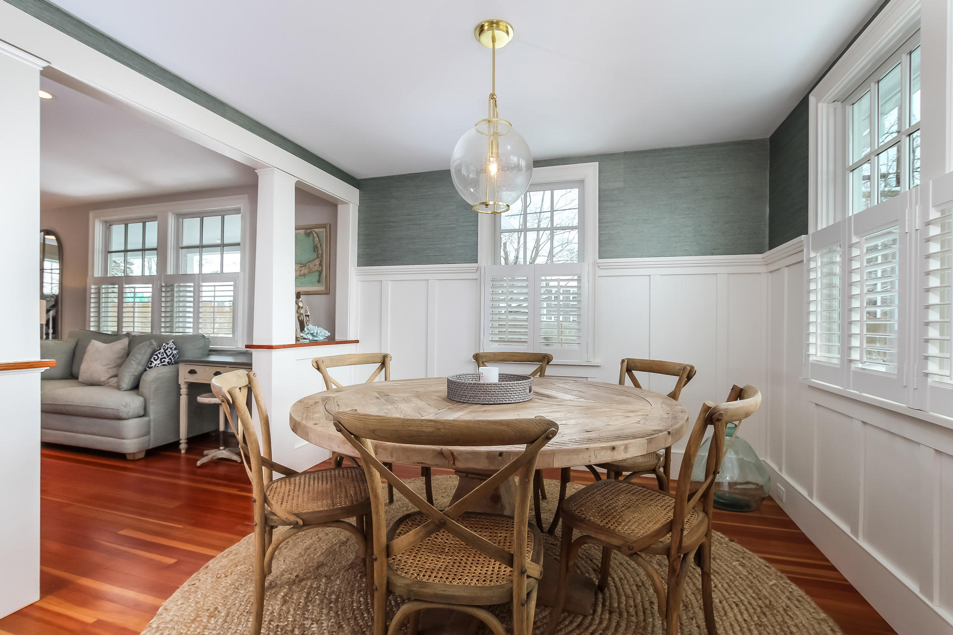 38 Mill Pond Road Chatham, MA 02633 - Photo 10 of 30 a view of a dining room with furniture window and outside view