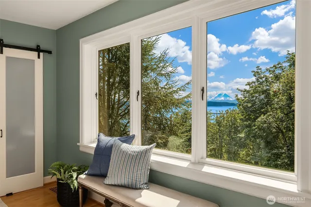 a view of a yard with an outdoor space