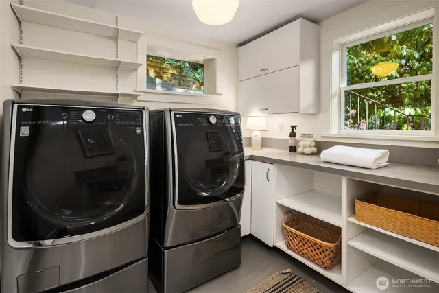 an outdoor space with seating