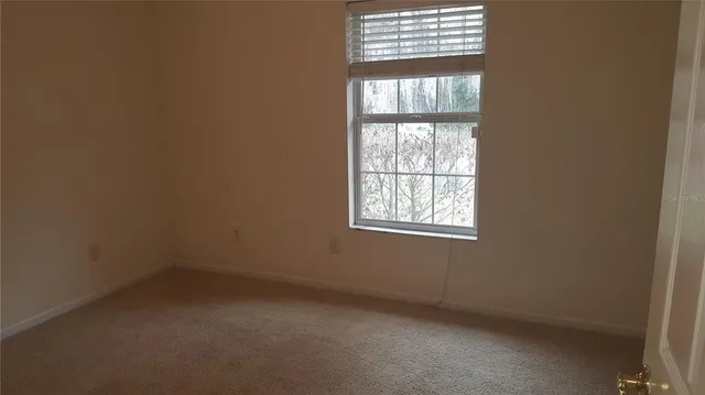 an empty room with a window