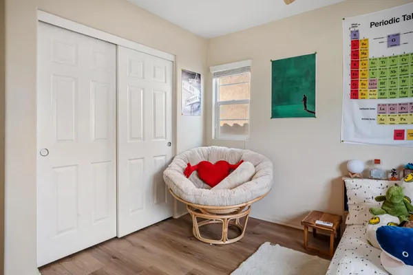 a view of a building with a big yard