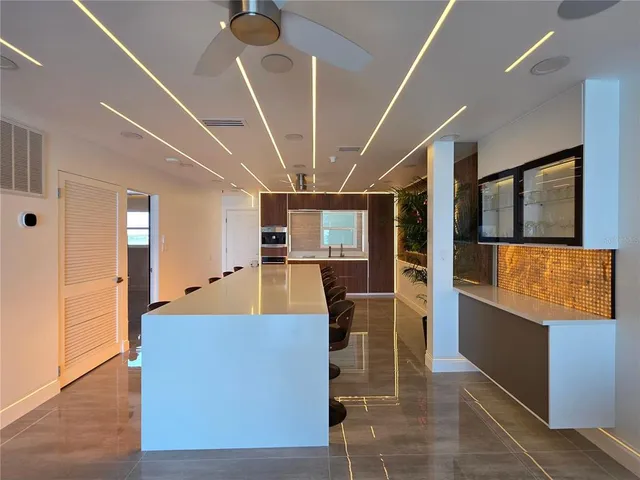 a outdoor space with swimming pool and furniture