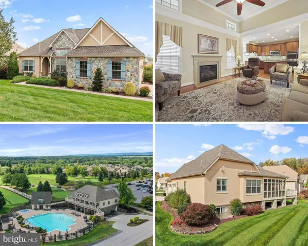 a view of house with garden and tall trees