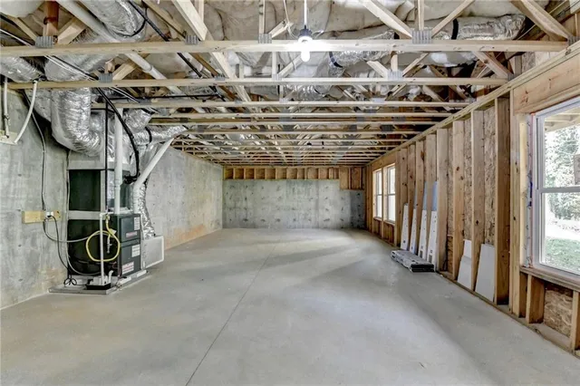 a view of a room with stairs