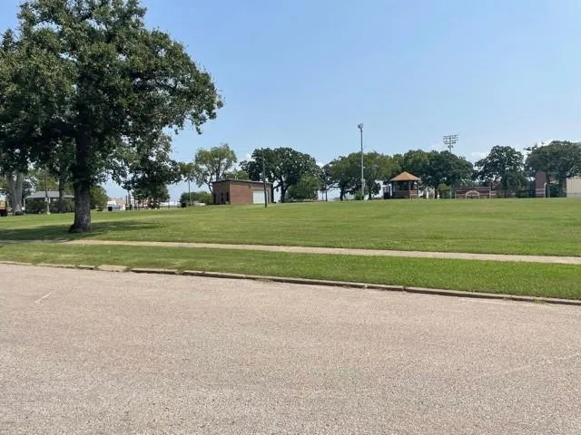 a view of road and trees