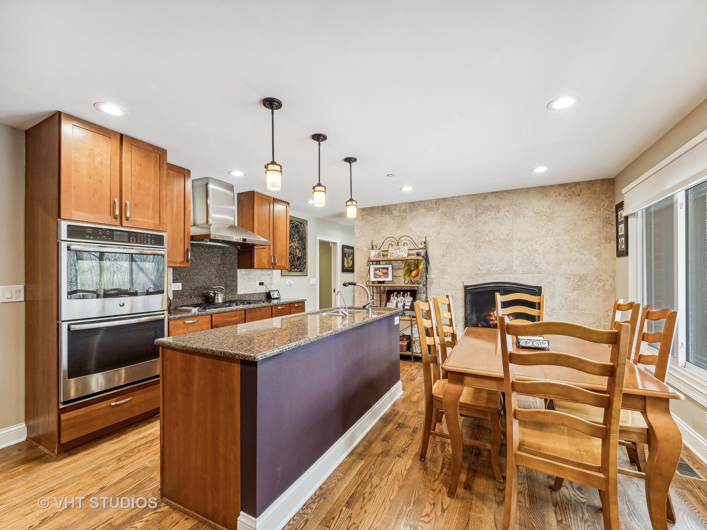 3143 Cuba Road Long Grove, IL 60047 - Photo 12 of 40 a large kitchen with stainless steel appliances granite countertop a stove oven and a refrigerator
