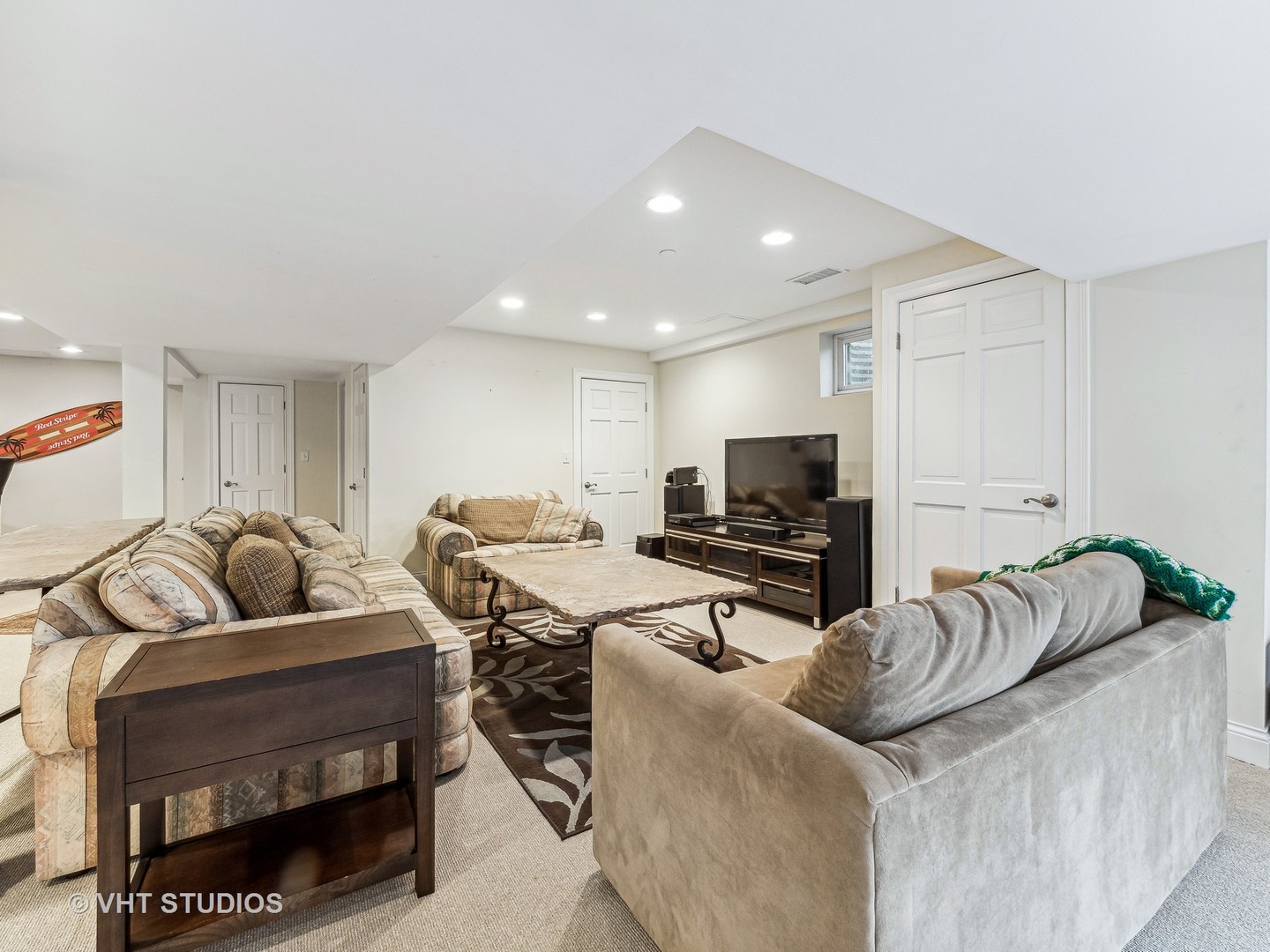3143 Cuba Road Long Grove, IL 60047 - Photo 34 of 40 a living room with furniture and a flat screen tv