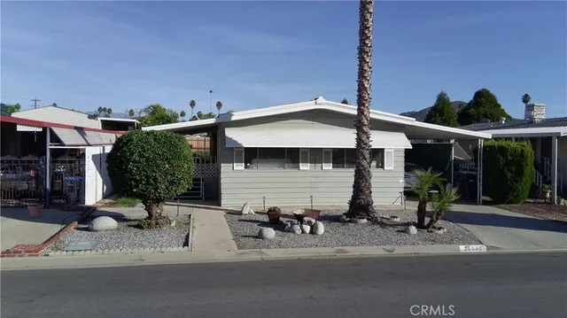 a view of a house with a patio