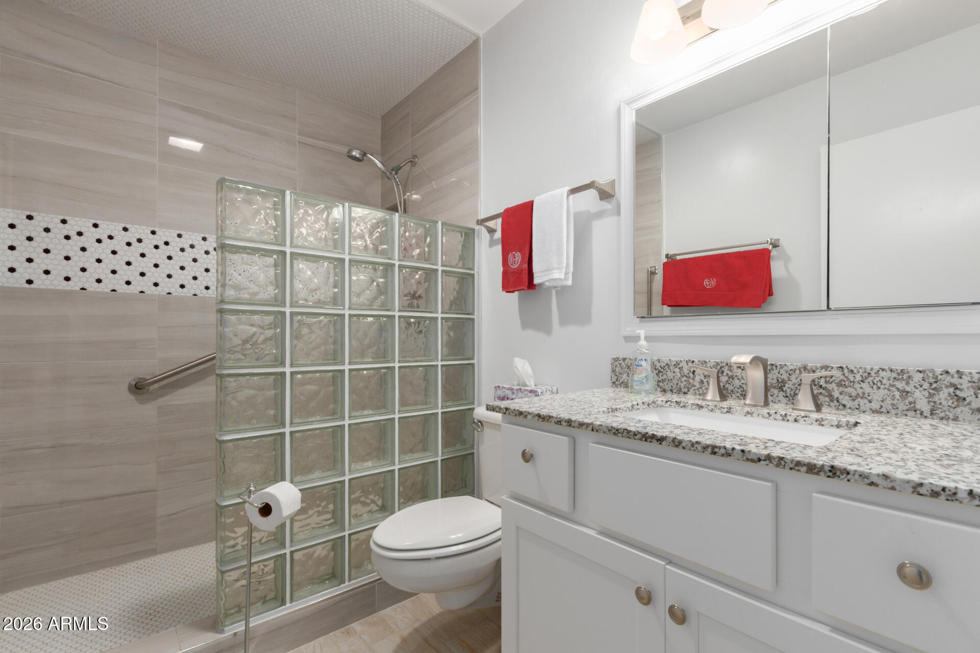 9705 West Oak Ridge Drive Sun City, AZ 85351 - Photo 18 of 23 a bathroom with a sink toilet and shower