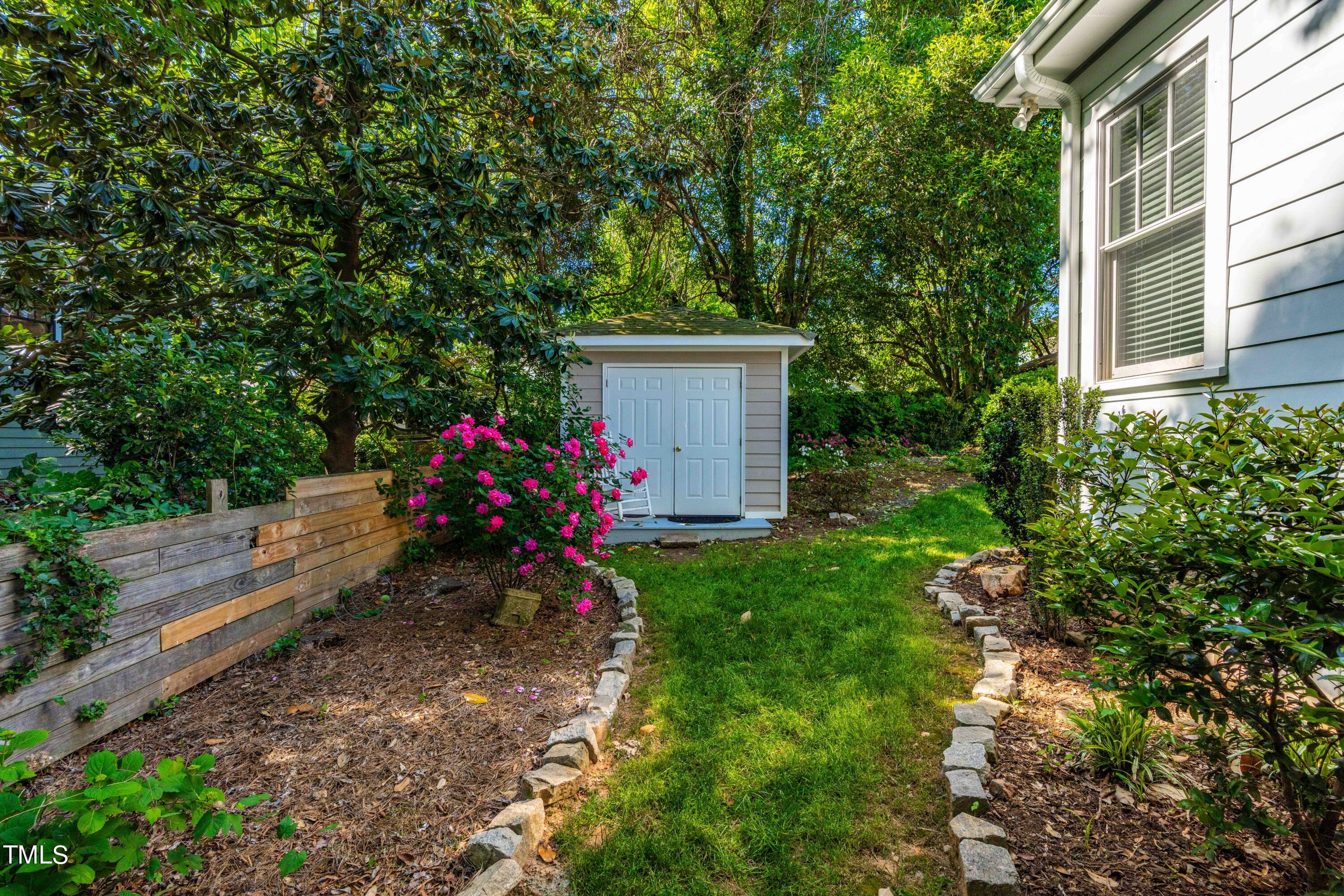 504 Holden Street Raleigh, NC 27604 - Photo 22 of 26 a view of a house with a yard and garden
