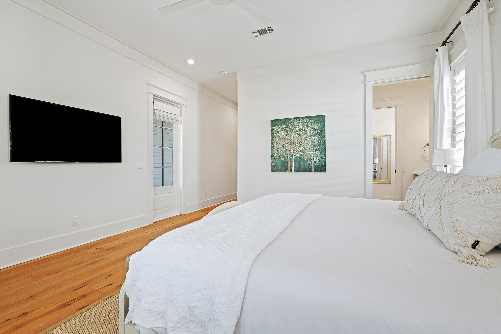 27 Sand Dunes Road Santa Rosa Beach, FL 32459 - Photo 28 of 74 a bedroom with a bed and a flat screen tv