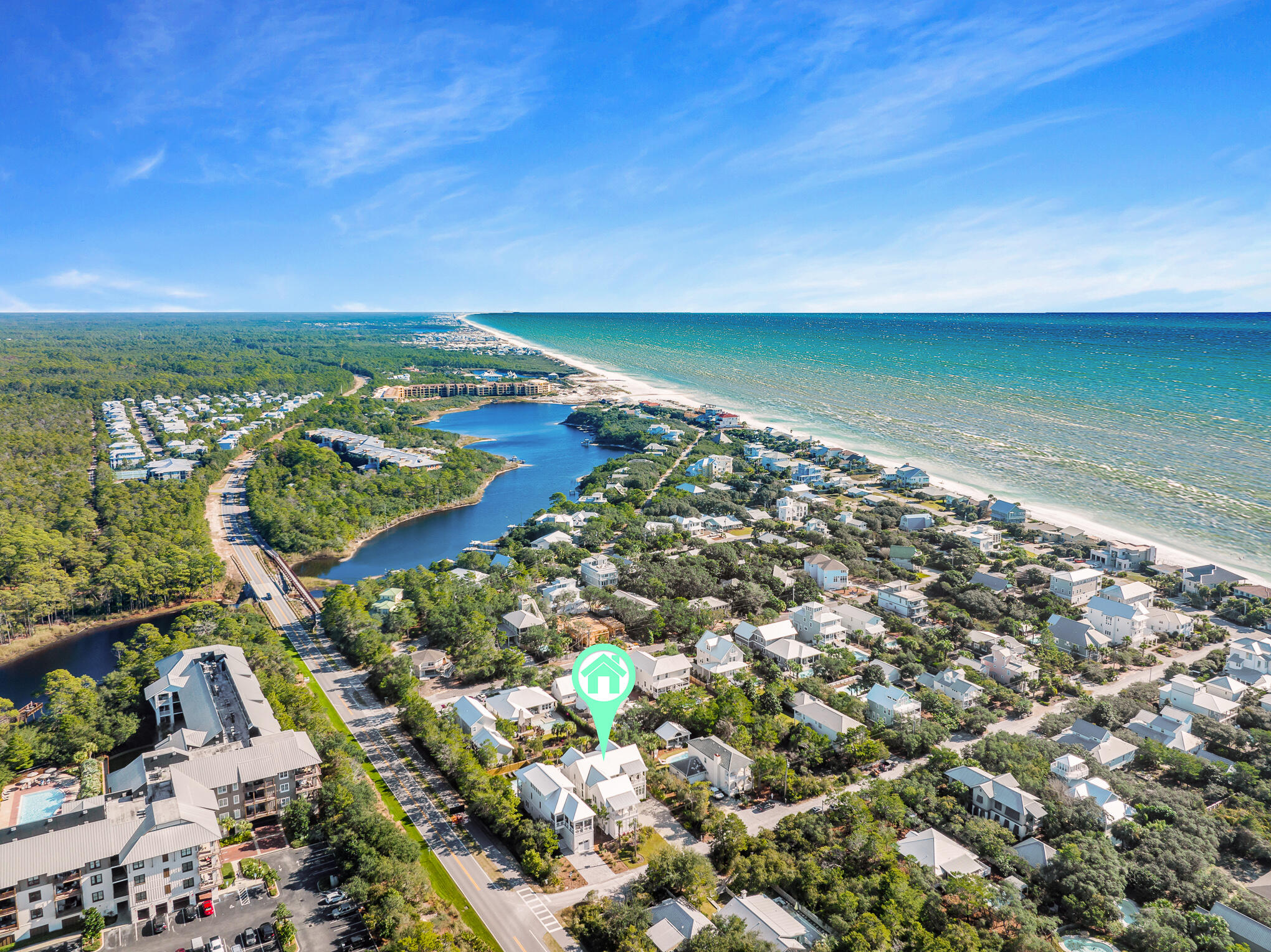 27 Sand Dunes Road Santa Rosa Beach, FL 32459 - Photo 69 of 74 an aerial view of a residential houses with outdoor space and trees