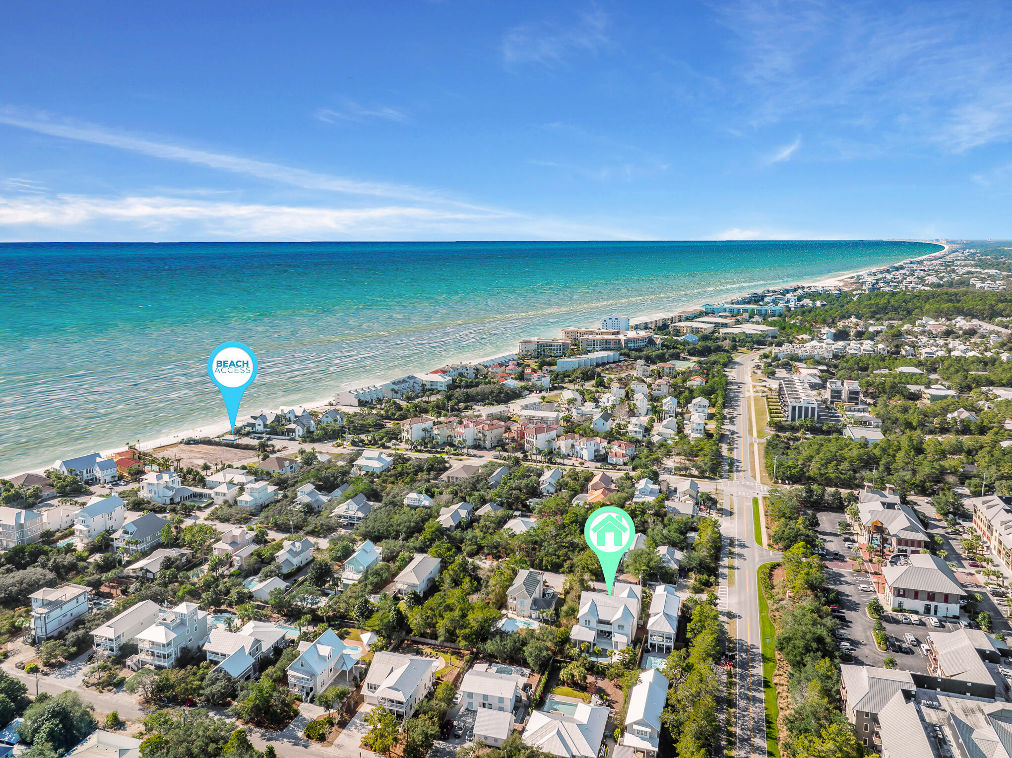 27 Sand Dunes Road Santa Rosa Beach, FL 32459 - Photo 72 of 74 an aerial view of a residential houses with outdoor space and trees