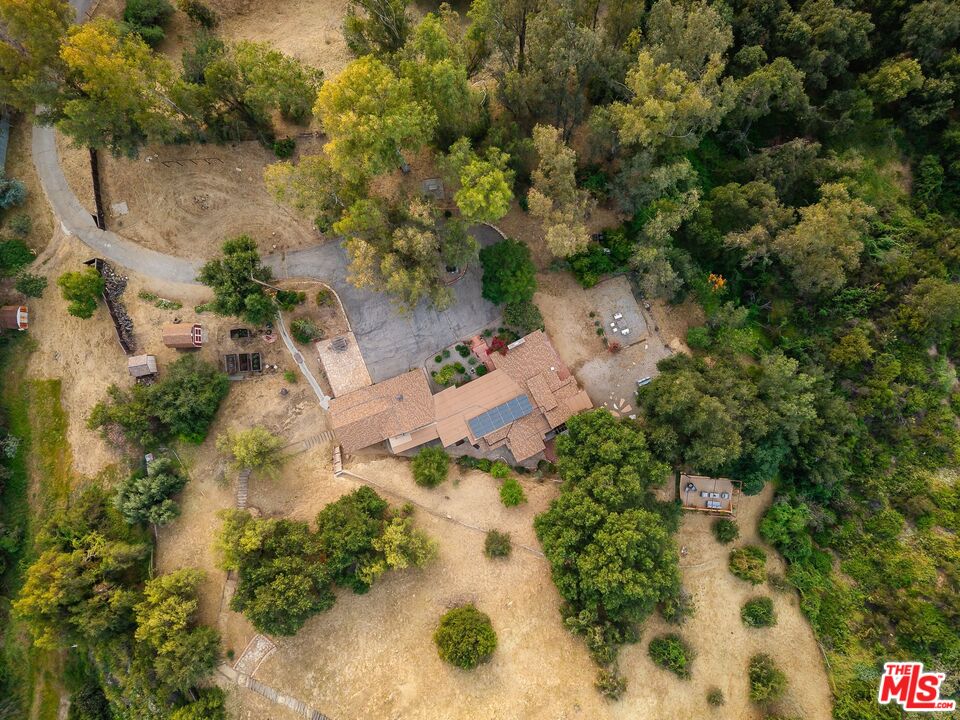 3100 Santa Maria Road Topanga, CA 90290 - Photo 64 of 66 an aerial view of residential house with outdoor space