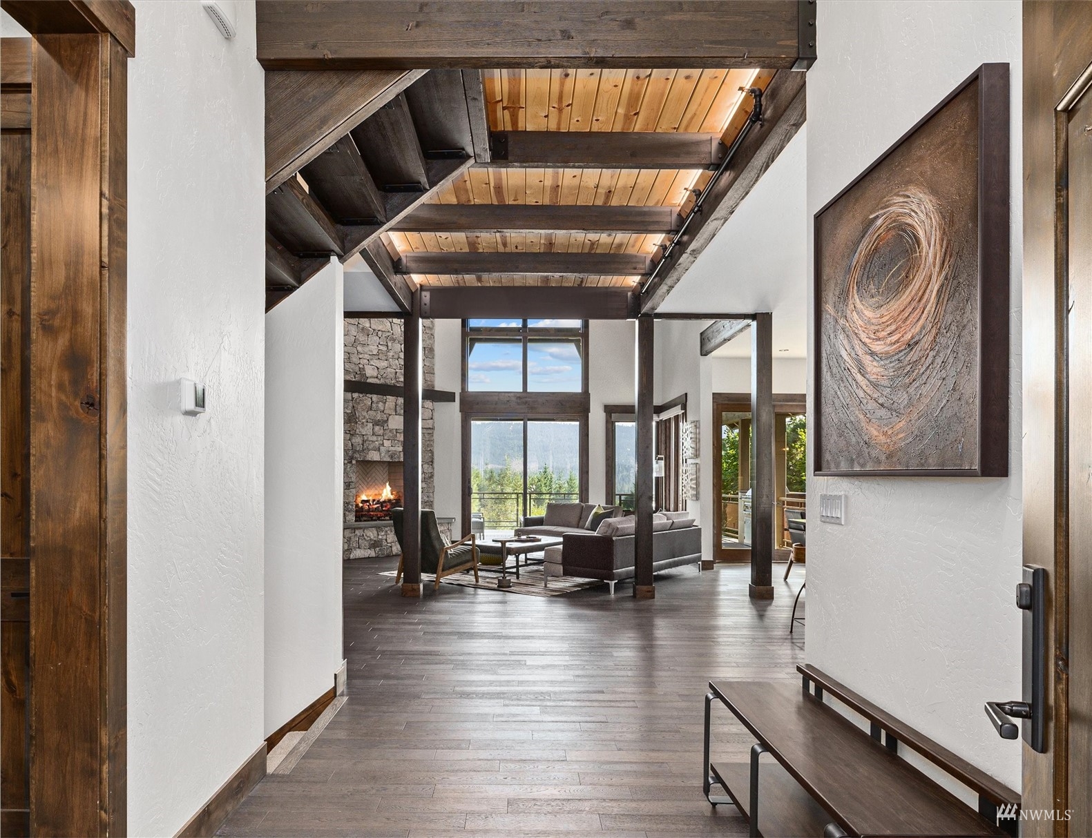 110 Queens Loop Cle Elum, WA 98922 - Photo 4 of 39 a view of living room with furniture and floor to ceiling window