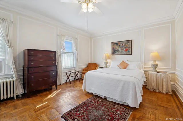 a bedroom with a bed and a closet