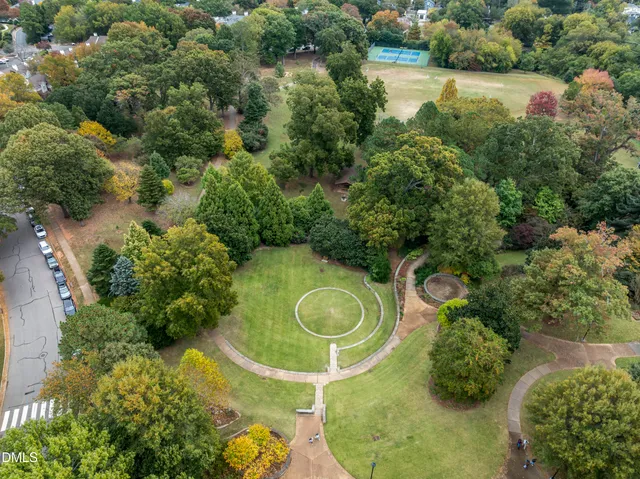 an aerial view of swimming pool