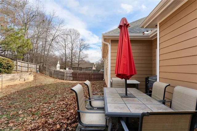 a outdoor space with furniture