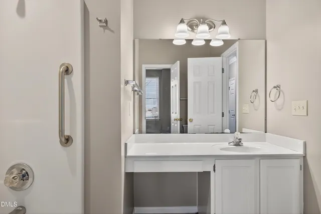 a living room with a fireplace