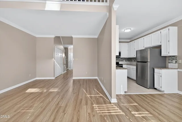 a view of hallway with stairs