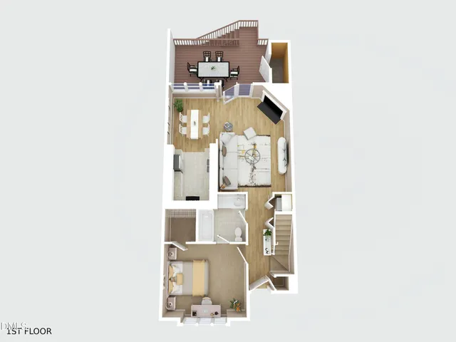 a view of a hallway with wooden floor and entryway