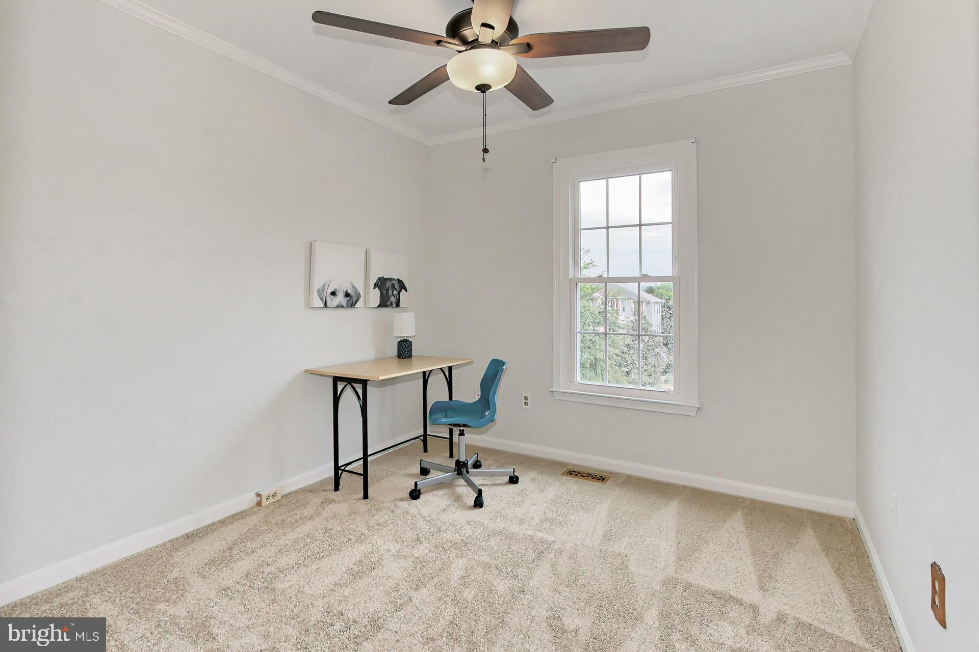 46936 Rabbitrun Terrace Sterling, VA 20164 - Photo 21 of 35 3rd Bedroom w/ Brand New Carpet & Ceiling Fan