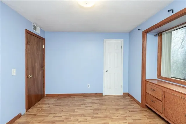 an empty room with a window