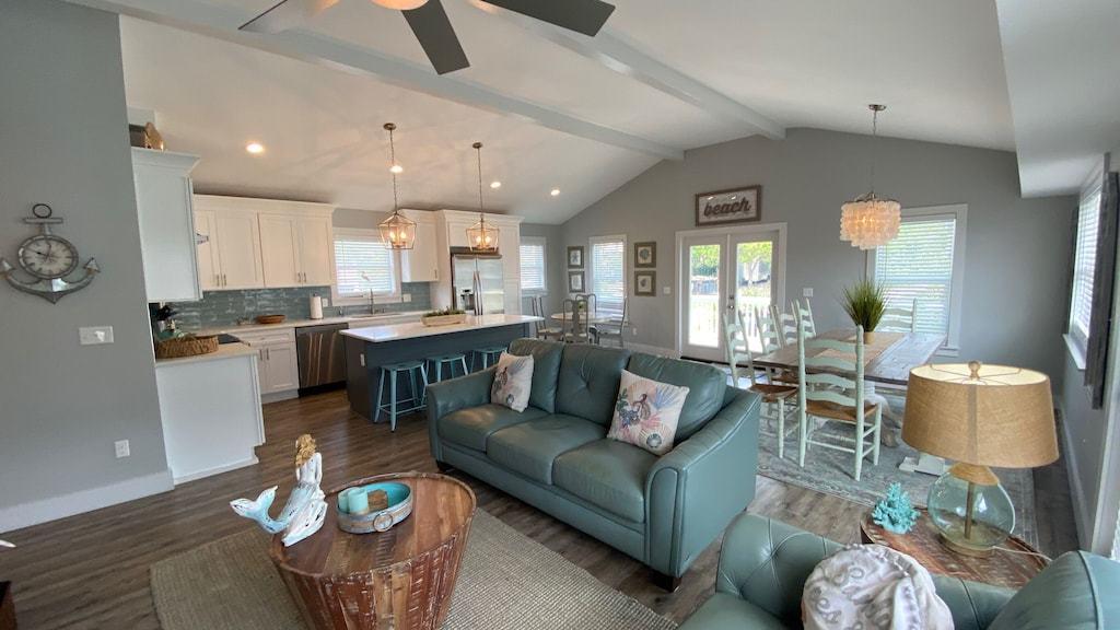 244 Magnolia Street Santa Rosa Beach, FL 32459 - Photo 5 of 32 a living room with furniture and kitchen view