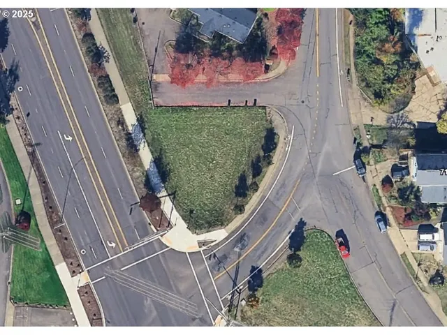 a view of a yard in a back yard