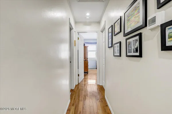 a view of hallway with stairs