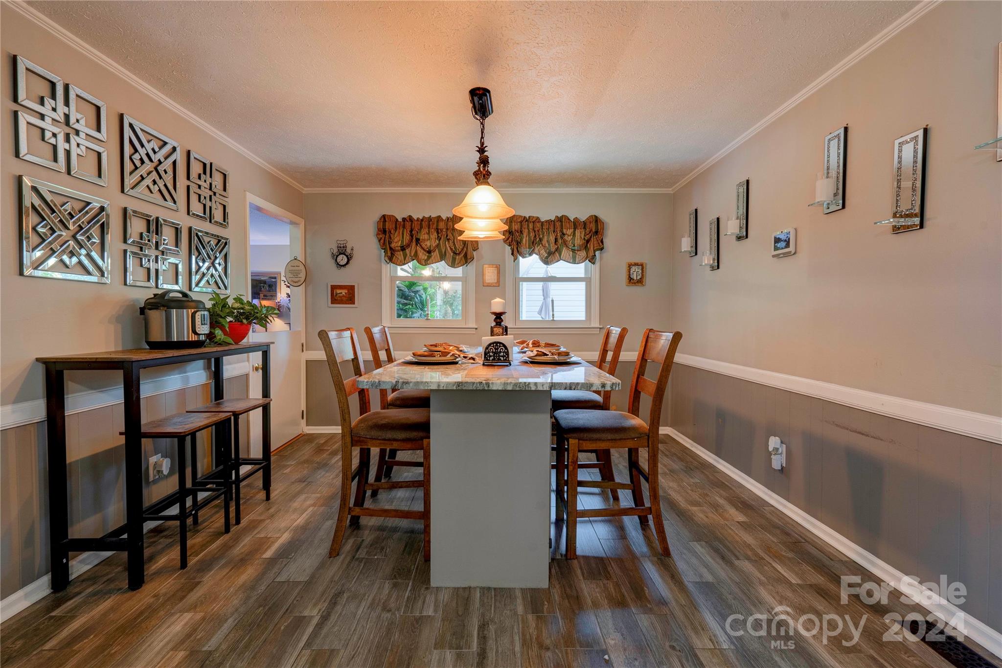 2352 Sheriff Allen Road Shelby, NC 28152 - Photo 17 of 48 a view of a dining room with furniture window and wooden floor