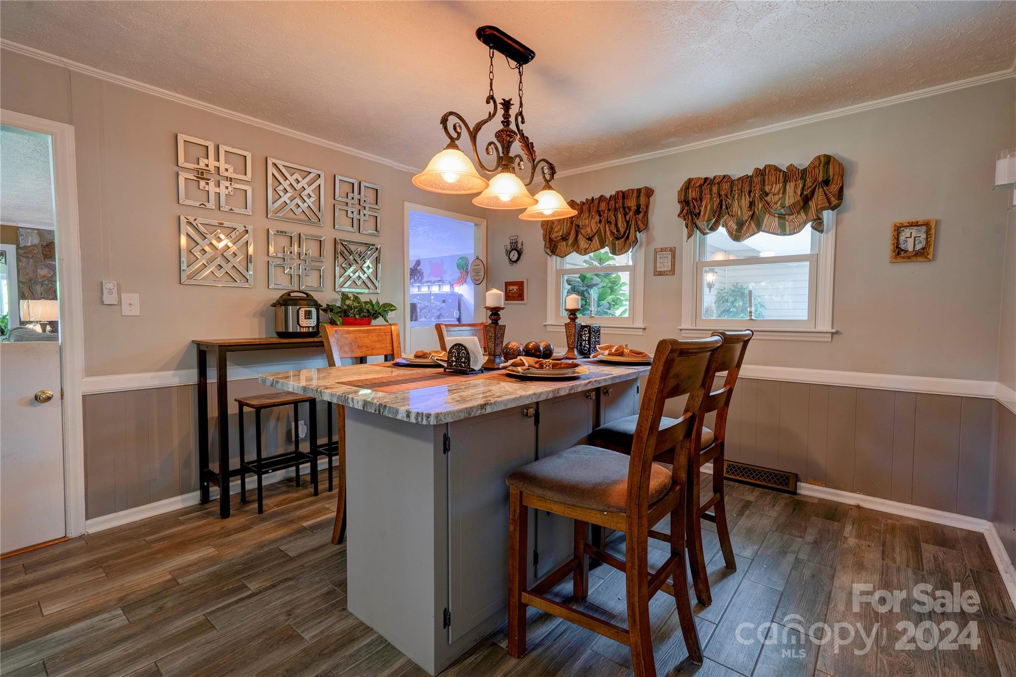 2352 Sheriff Allen Road Shelby, NC 28152 - Photo 18 of 48 a view of a dining room with furniture window and wooden floor