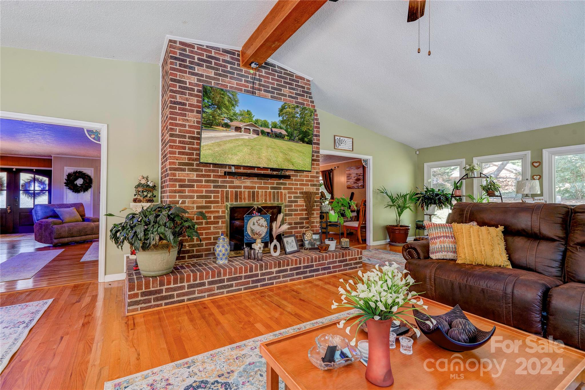 2352 Sheriff Allen Road Shelby, NC 28152 - Photo 35 of 48 a living room with furniture and a fireplace