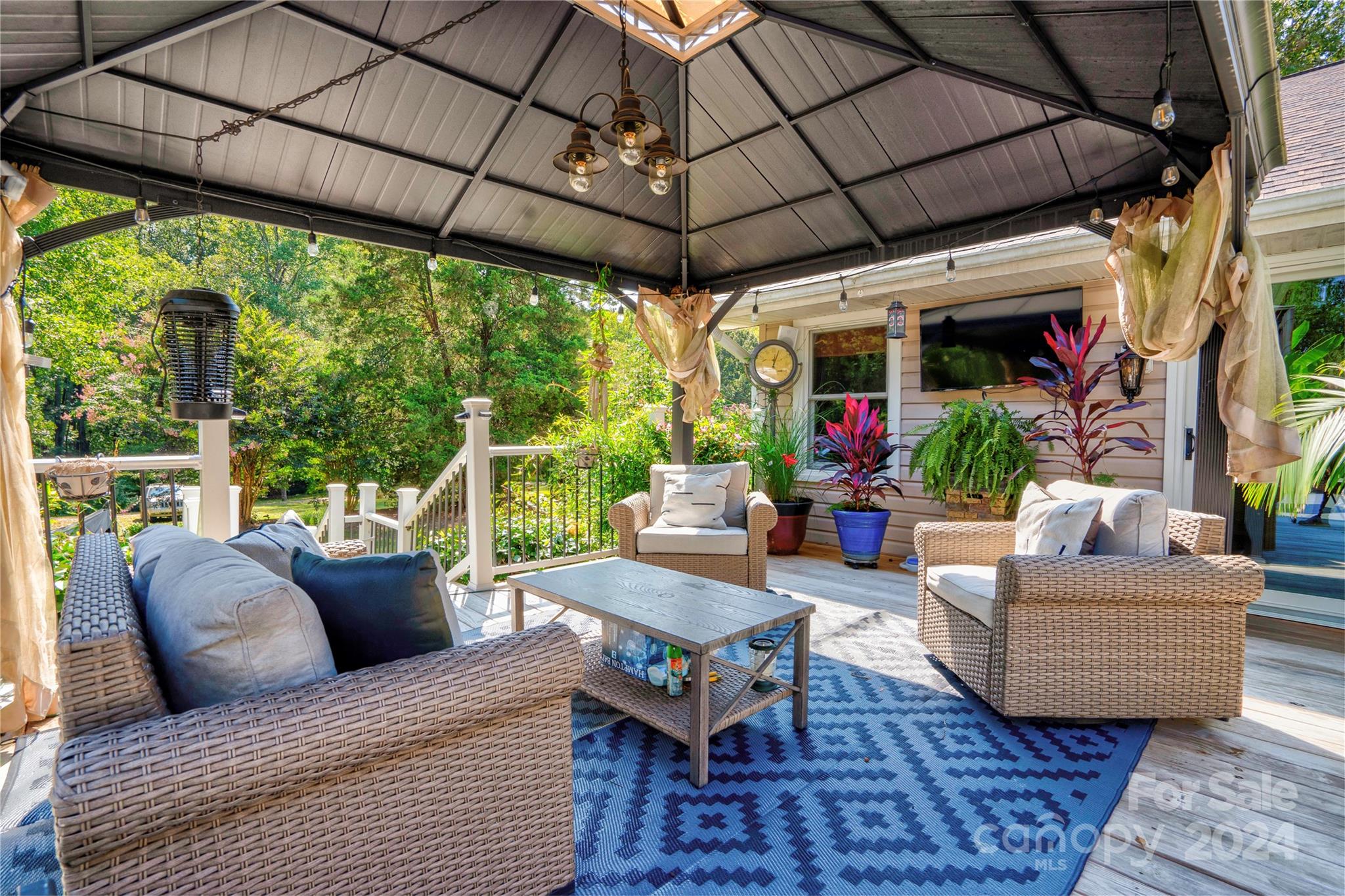 2352 Sheriff Allen Road Shelby, NC 28152 - Photo 41 of 48 a outdoor living space with patio furniture and a garden