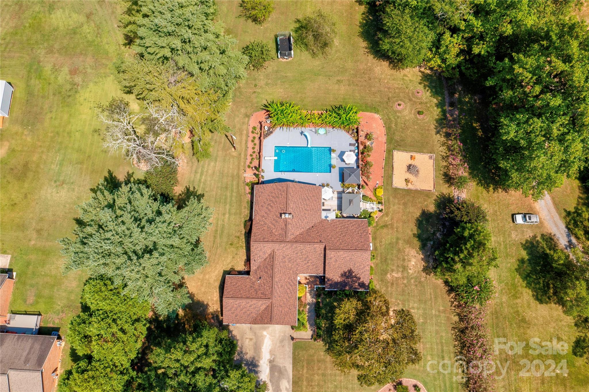 2352 Sheriff Allen Road Shelby, NC 28152 - Photo 48 of 48 aerial view of a house with a yard