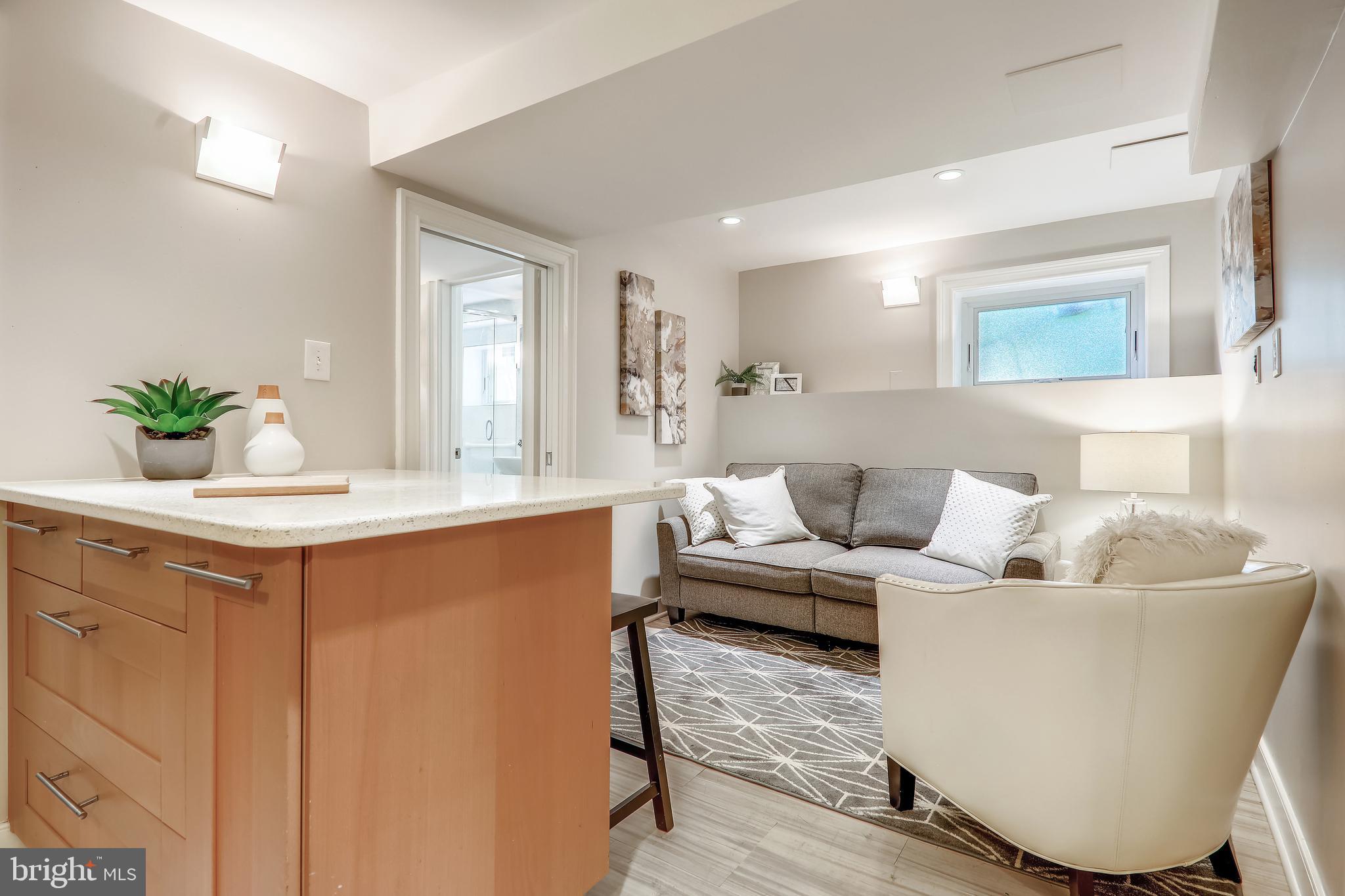 3512 30th Street Northwest Washington, DC 20008 - Photo 39 of 50 In-law suite kitchen and living room