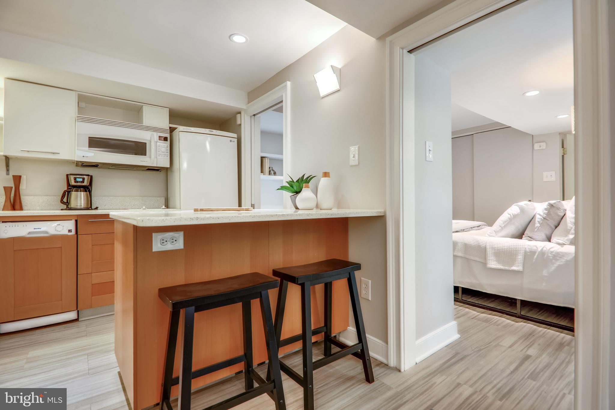 3512 30th Street Northwest Washington, DC 20008 - Photo 40 of 50 In-law suite kitchen with breakfast bar