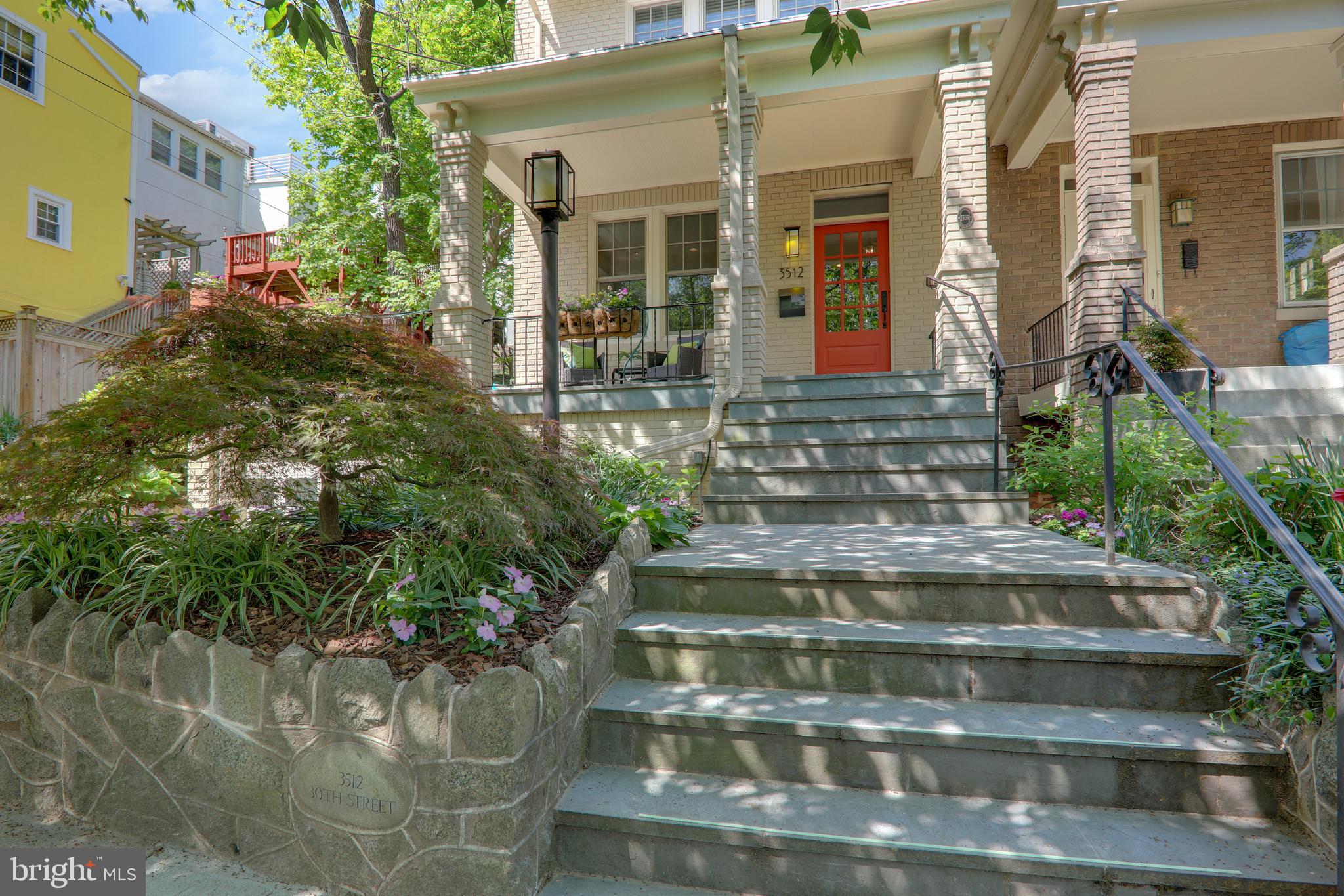 3512 30th Street Northwest Washington, DC 20008 - Photo 5 of 50 Front terrace and garden