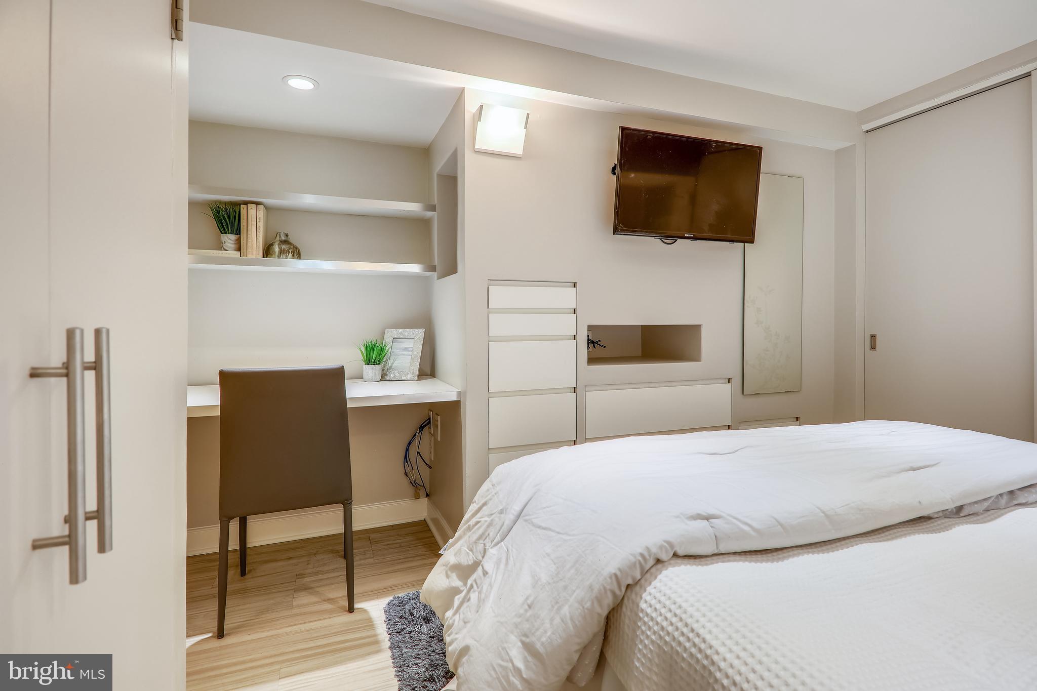 3512 30th Street Northwest Washington, DC 20008 - Photo 45 of 50 In-law suite bedroom with built-in desk