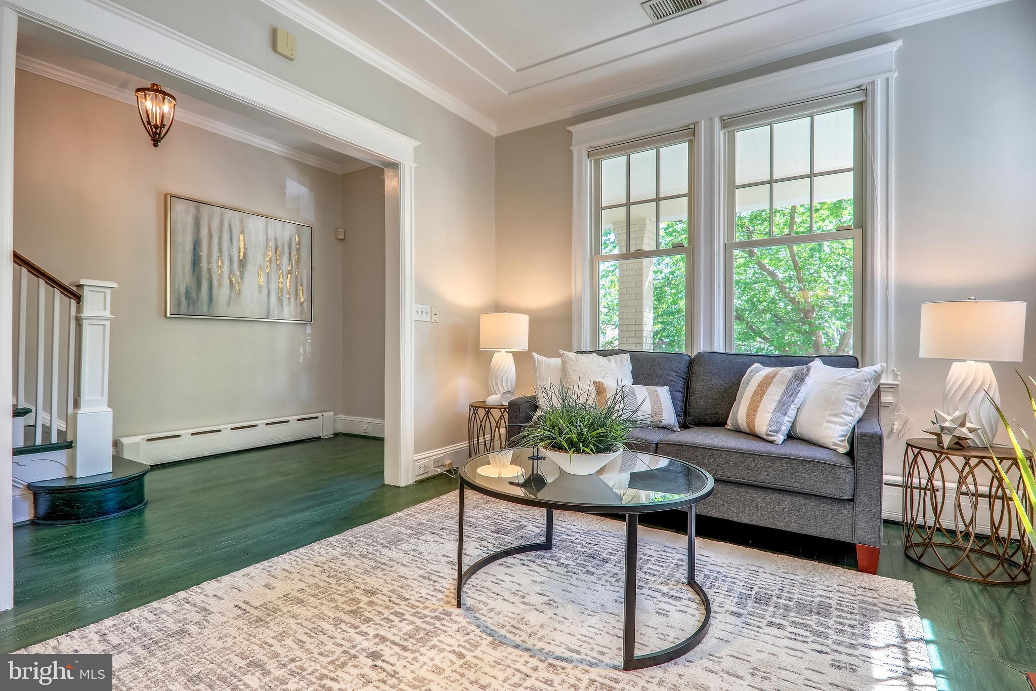 3512 30th Street Northwest Washington, DC 20008 - Photo 8 of 50 Living room and entrance hall