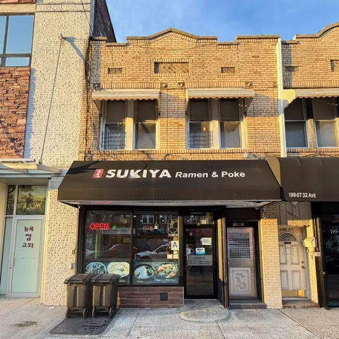 a front view of a building